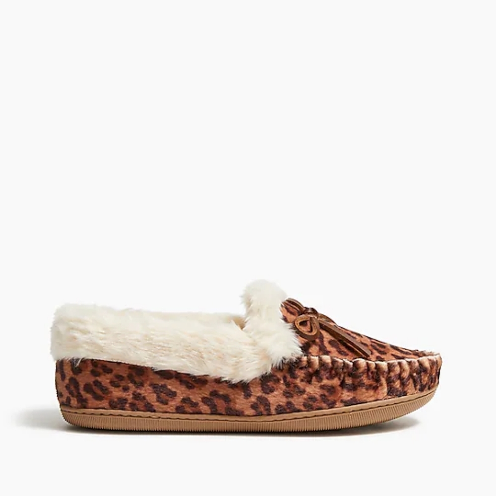 JCREW NWT Leopard Slippers Size 11 - Picture 2 of 5